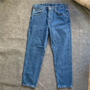 Carhartt Jeans 34x30 Relaxed Fit Straight Leg Blue Mid Rise Denim Mens Jeans